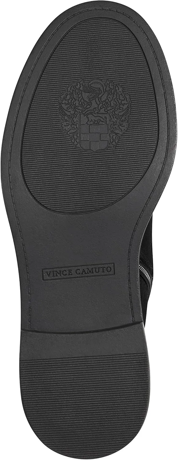Vince Camuto Blinda Peltro Grey Moto Chic Chain Rim PLatform Lug Sole Booties