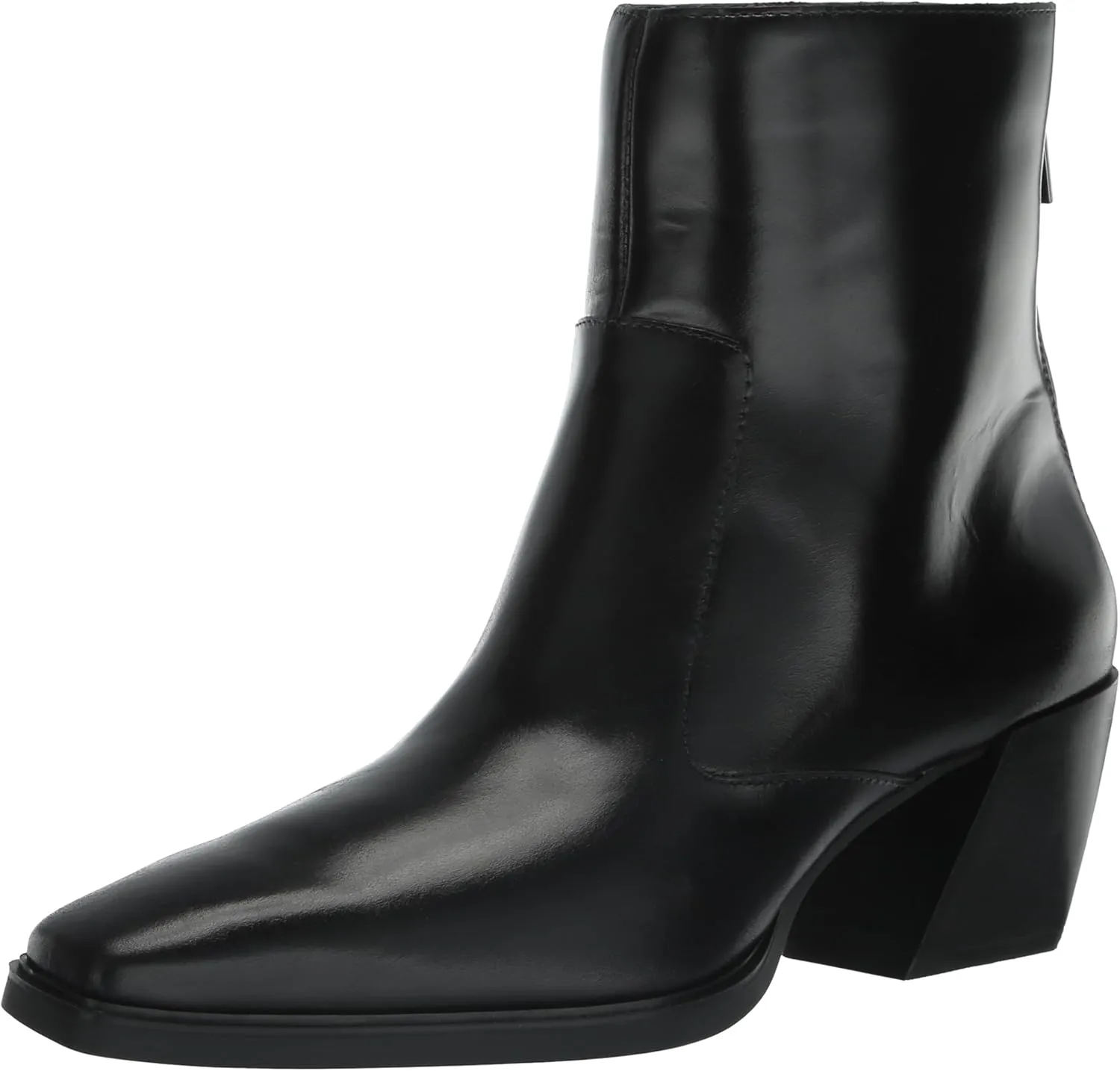 Vince Camuto Women's Viltana Stacked Heel Bootie Mid Calf Boot, Black, 12