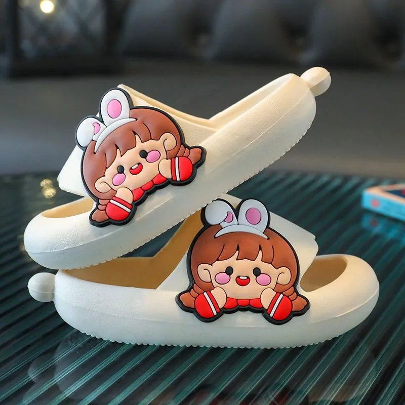 VLOVELAW Children's Slip-on Slippers Girls' Cute Princess Non-Slip Soft Bottom Home Outdoor Slippers Summer Wholesale