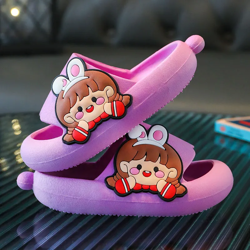 VLOVELAW Children's Slip-on Slippers Girls' Cute Princess Non-Slip Soft Bottom Home Outdoor Slippers Summer Wholesale