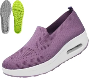 Vogany Shoes for Women, Vogany Shoes Orthopedic Sneakers Women, Slip on Breathable Mesh Platform Stretch Soft with Insole