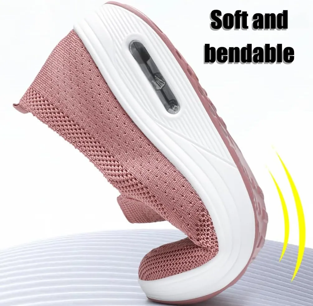Vogany Shoes for Women, Vogany Shoes Orthopedic Sneakers Women, Slip on Breathable Mesh Platform Stretch Soft with Insole