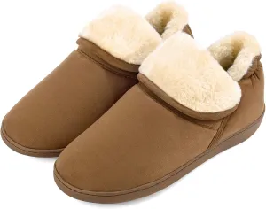 VONMAY Men's Booties Slippers Ankle Warm Plush Fuzzy Memory Foam House Shoes