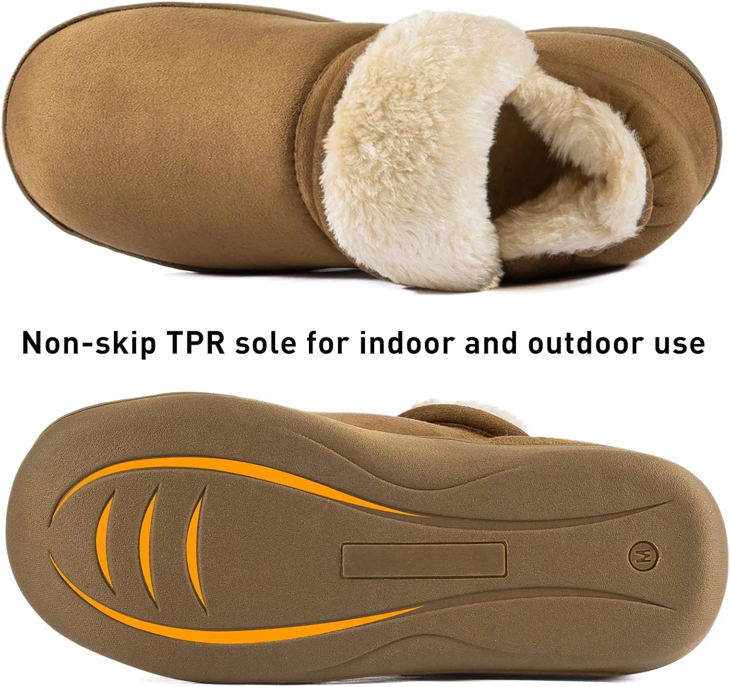 VONMAY Men's Booties Slippers Ankle Warm Plush Fuzzy Memory Foam House Shoes