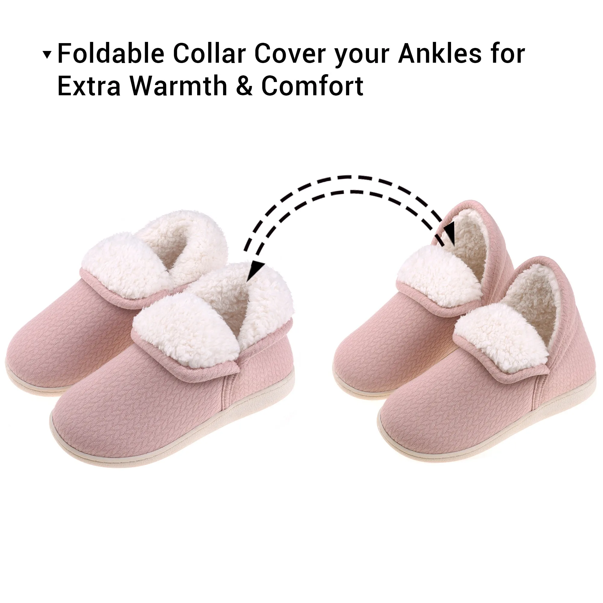 VONMAY Women's Slippers Booties Memory Foam Ankle Boots House Shoes