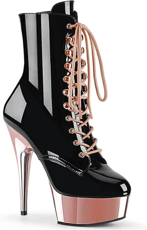 Vujkliy Women's 5.9IN Shiny Ankle Boots Stiletto Platform Fashion Model Catwalk High Heels Plus Size