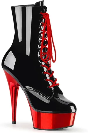 Vujkliy Women's 5.9IN Shiny Ankle Boots Stiletto Platform Fashion Model Catwalk High Heels Plus Size