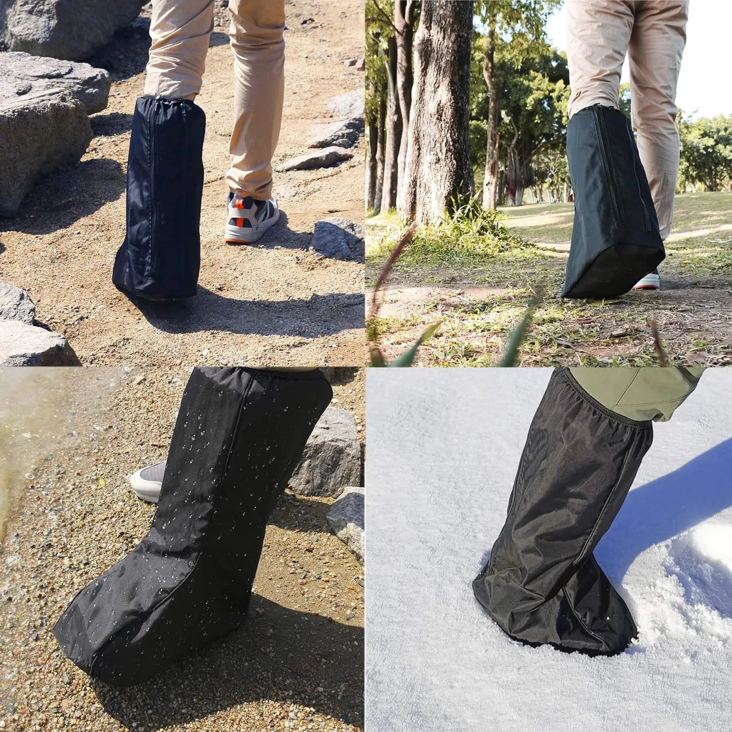 Walking Boot Cover Medical Cast Fracture Orthopedic Brace Leg Foot Support with Sole High Tall Black L