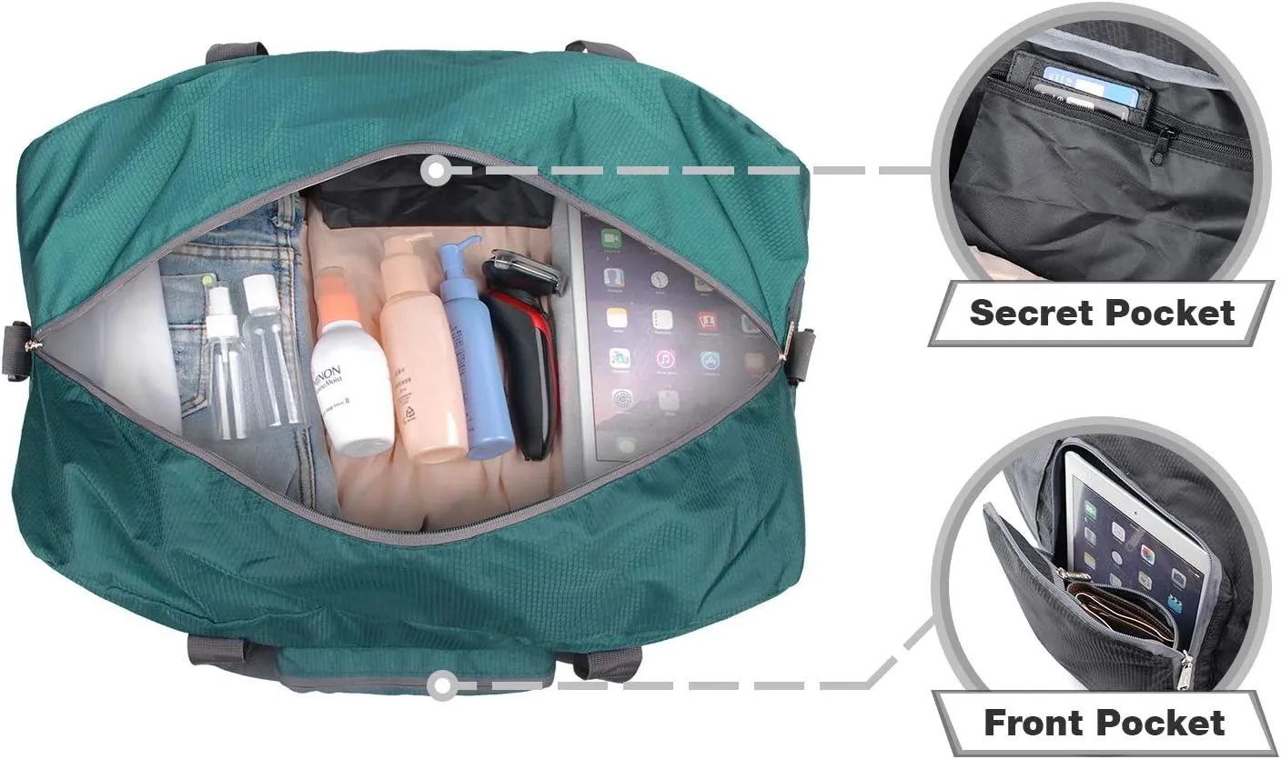 WANDF Foldable Travel Duffel Bag 60-120L Duffle Carry on for Women and Men