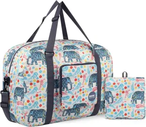 WANDF For Spirit Airlines Personal Item Bag 18x14x8 Foldable Travel Duffel Carry on Weekender Overnight for Women Men