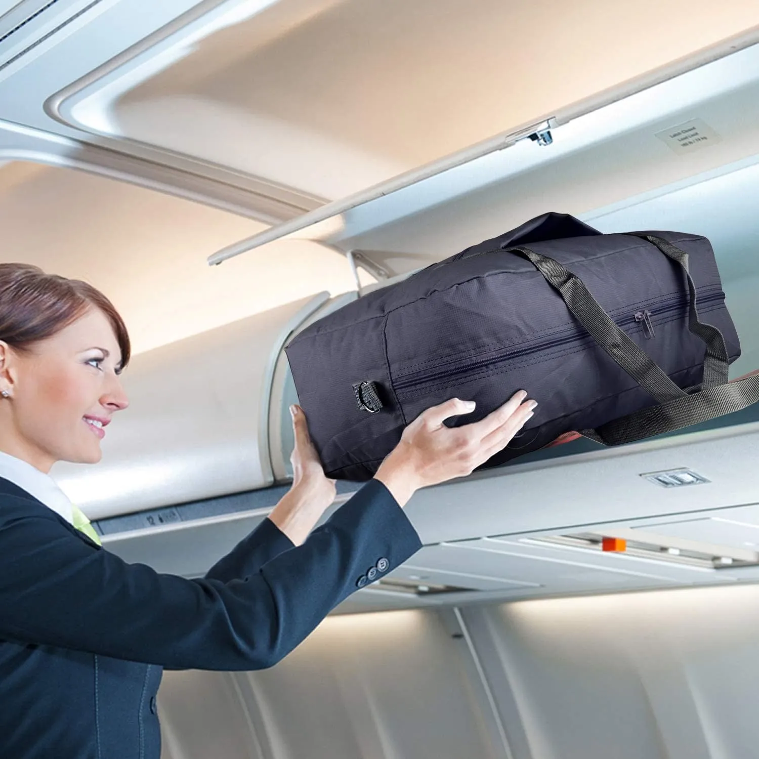 WANDF For Spirit Airlines Personal Item Bag 18x14x8 Travel Duffel Bag Underseat Foldable Carry-on Luggage for Women