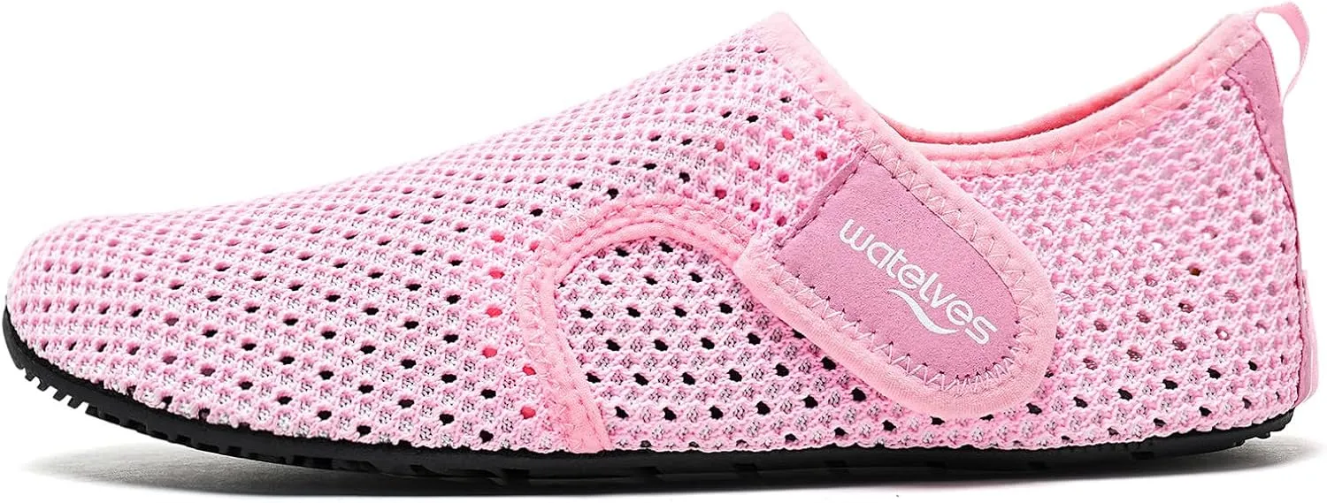 WateLves Water Shoes for Women Men Swim Beach Aqua Socks Quick Dry Barefoot House Slippers Travel Shoes with Adjustable Magic Tape for Pool Diving Boating Yoga Surf
