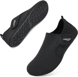 WateLves Water Shoes for Women Men Swim Beach Aqua Socks Quick Dry Barefoot House Slippers Travel Shoes with Adjustable Magic Tape for Pool Diving Boating Yoga Surf