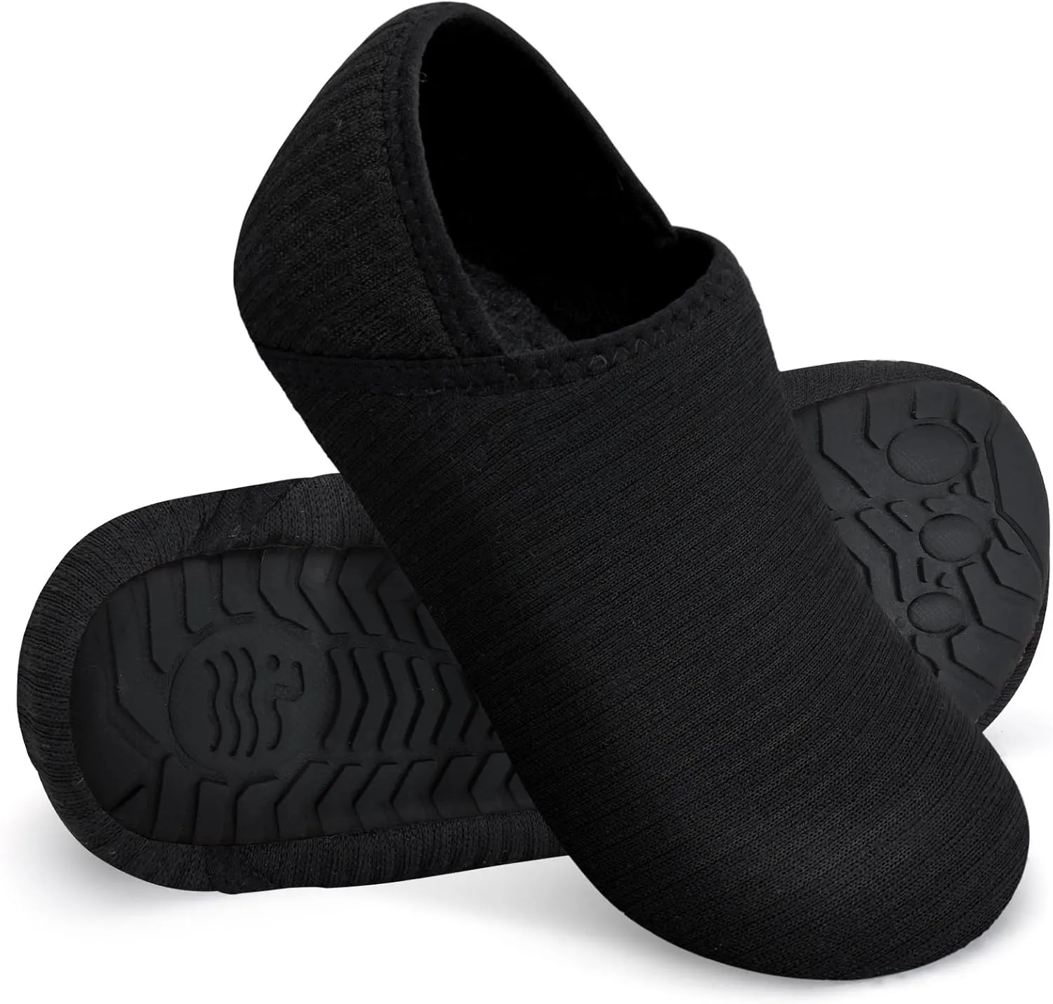 WateLves Womens & Mens Lightweight Cozy Faux Furry House Slippers - Rubber Sole Slip On Sock Shoes - Foldable Travel Slippers - Indoor & Outdoor