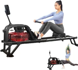 Water Rower Rowing Machine,Rowing Machine,400 lbs Max Load Rowing Machines for Home Use,Row Machine,Row Machine Exercise with Digital Monitor Large Tablet Holder
