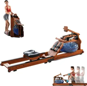 Water Rower,Rowing Machine Foldable,Rower,Rowing Machines for Home Use,Rowing Machine,330 Lbs Weight Capacity Row Machine Exercise with Digital Monitor Large Tablet Holder
