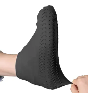 Waterproof Silicone Shoe Covers, Reusable Shoe Covers for Men Women, Non Slip, Rain Covers for Shoes Black Large