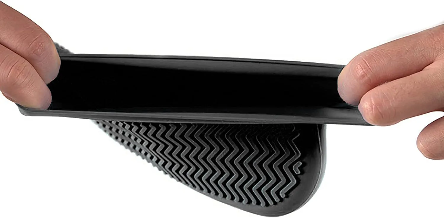 Waterproof Silicone Shoe Covers, Reusable Shoe Covers for Men Women, Non Slip, Rain Covers for Shoes Black Large