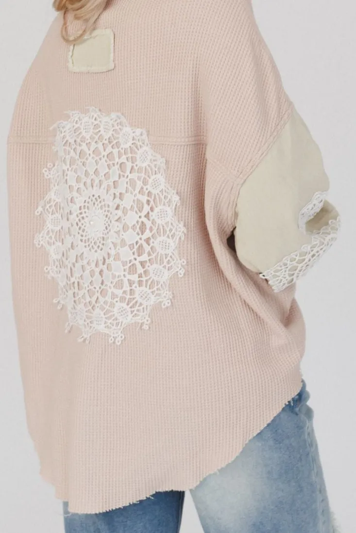 Way Home Patch Detail Shacket - Beige
