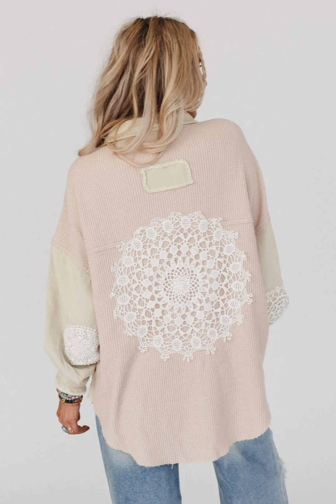 Way Home Patch Detail Shacket - Beige