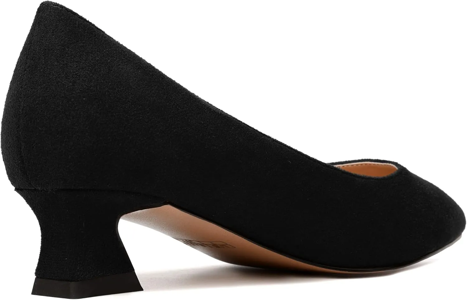 WAYDERNS Womens Wedding Pointed Toe Suede Dress Solid Slip On Kitten Low Heel Pumps Shoes 1.5 Inch