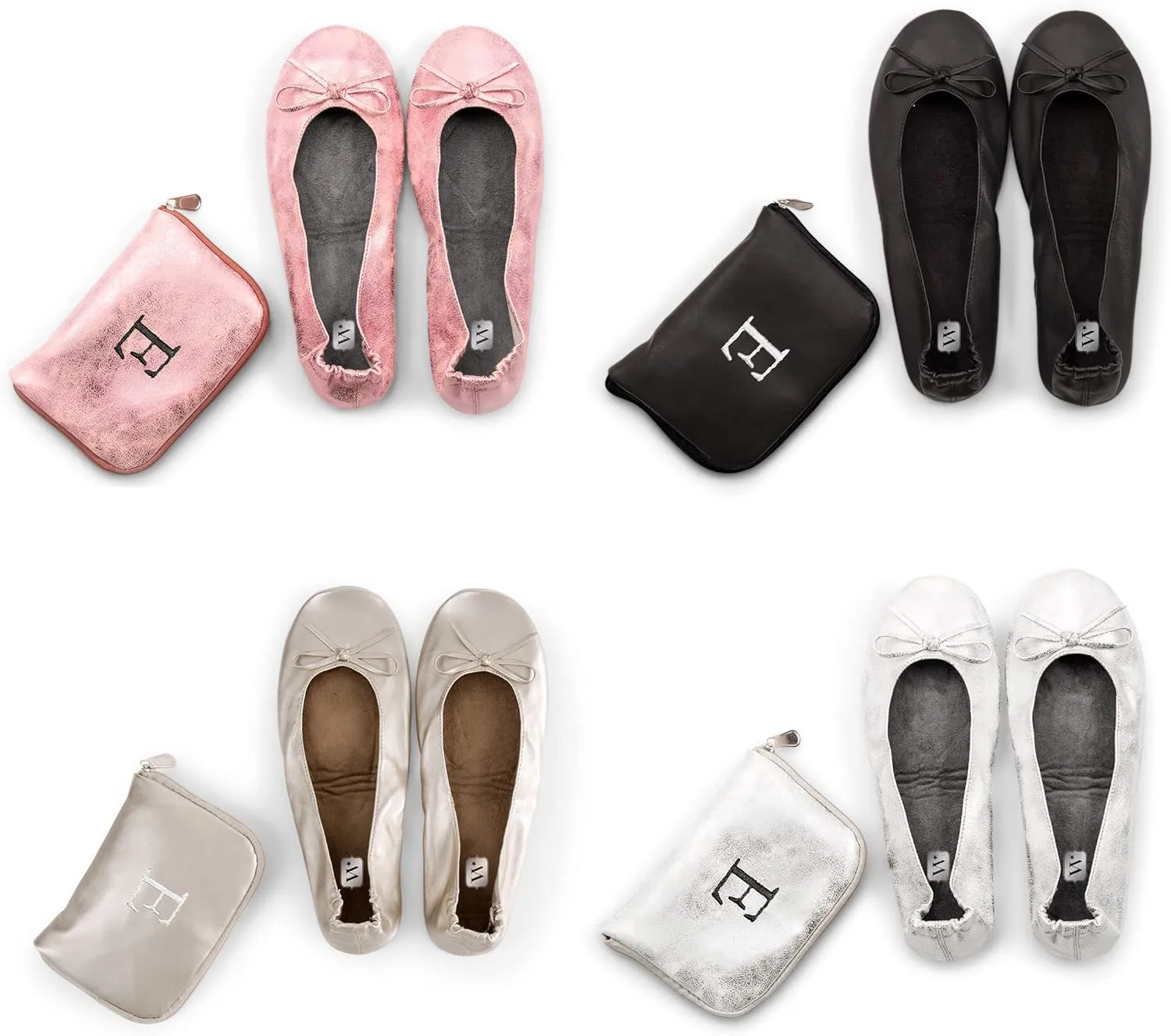 WEDDINGSTAR Custom Embroidered Foldable Ballet Flats Wedding Favor