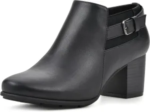 WHITE MOUNTAIN Women's Shoes Noah Block Heel Bootie