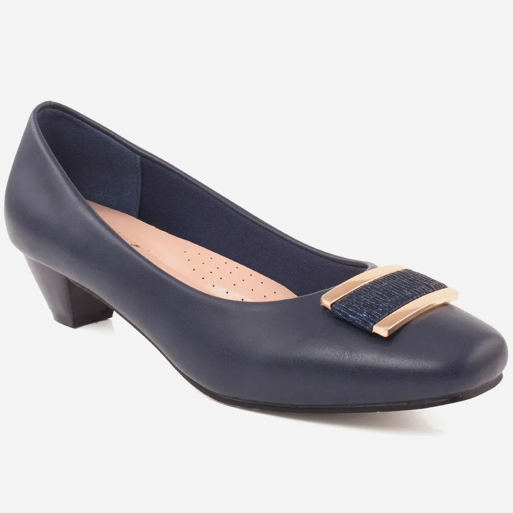 Women "LYA" Sleek Square Toe Court Shoes