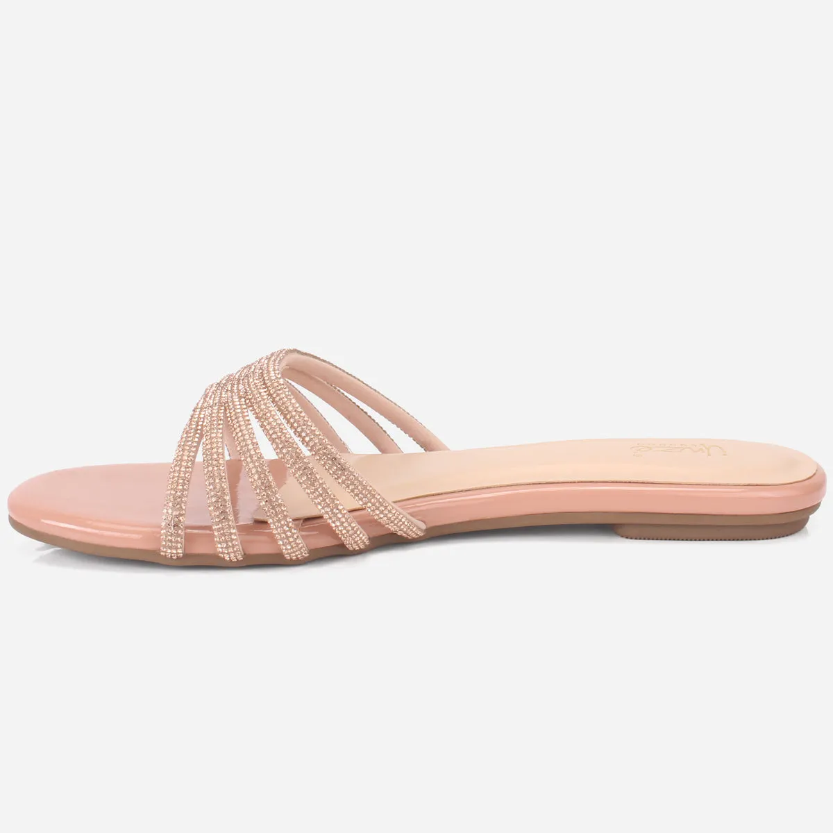 Women "MINNIE" Summer Embellished Flat Slippers