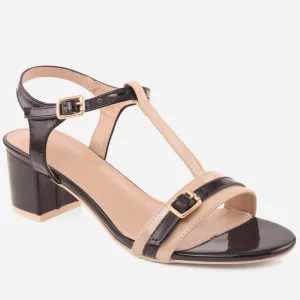 Women "SOFIE" Block Heel Sleek Open Toe Sandals