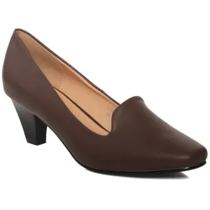 Women “SINA” Closed Toe Kitten Heel Courts