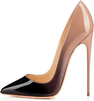 Women Stiletto Shoes Pointy Closed Toe High Heels Elegant and Fashionable Gradient Color Shallow Mouth Women's 12cm High Heel Evening Shoes