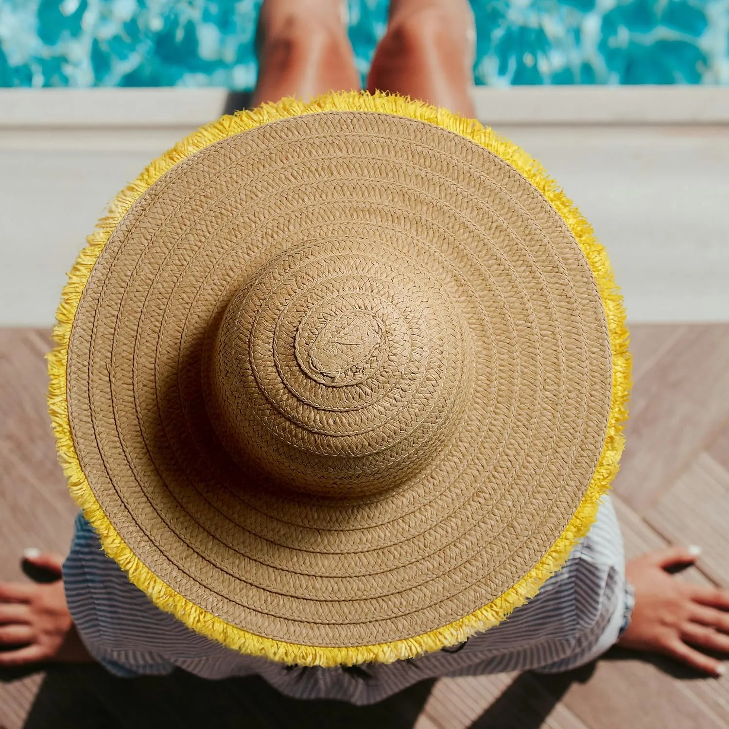 Women's 2 Sun Hats with Beach Coverup
