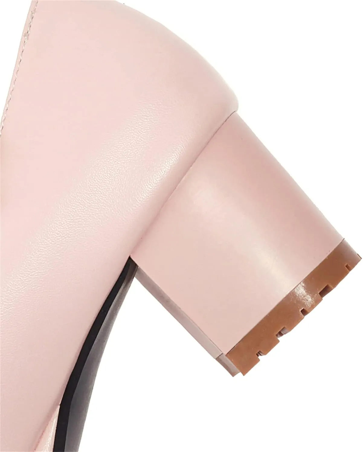 Women's Block Chunky Heel Round Toe Double Strappy Bow Heart Buckle Sweet Lolita Pumps Platform Pleated Bordered Goth Harajuku Kawaii Shoe Uniform Shoes