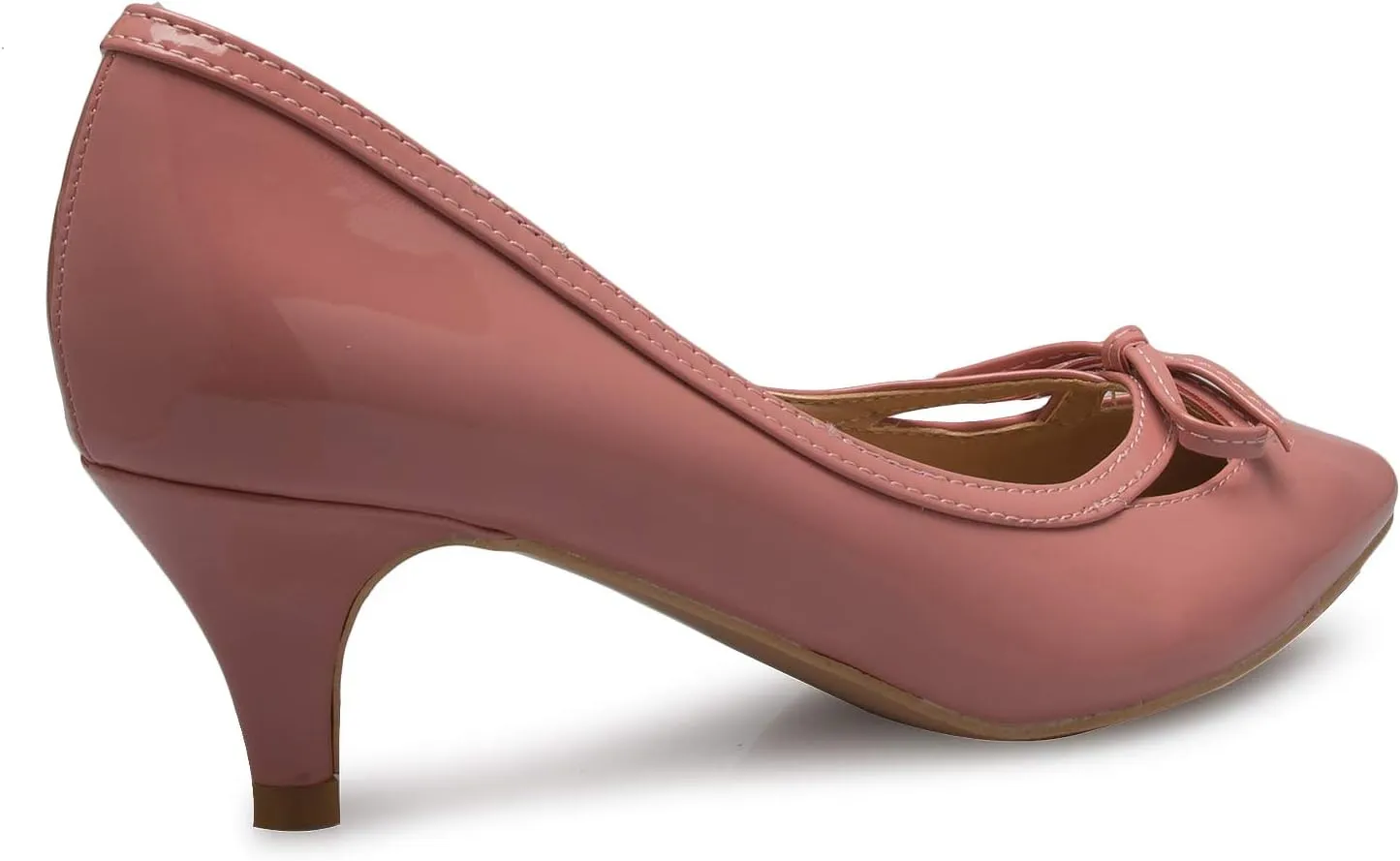 Women¡¯s Classic Closed Toe D'Orsay Bow Kitten Heel Pump | Dress, Work, Party Mid Heeled Pumps