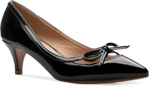 Women¡¯s Classic Closed Toe D'Orsay Bow Kitten Heel Pump | Dress, Work, Party Mid Heeled Pumps