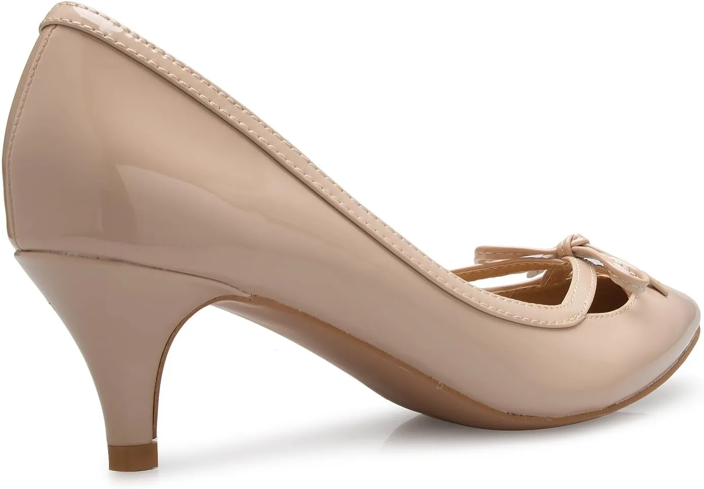 Women¡¯s Classic Closed Toe D'Orsay Bow Kitten Heel Pump | Dress, Work, Party Mid Heeled Pumps