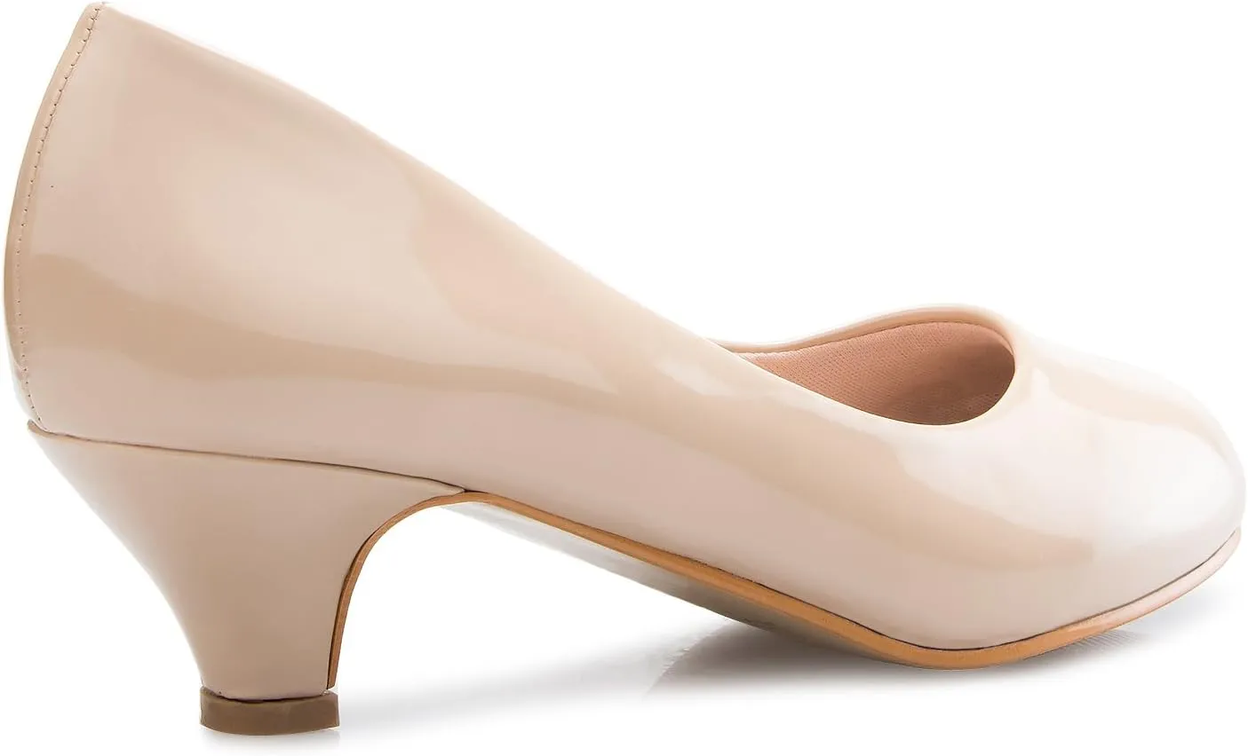 Women's Classic Closed Toe Kitten Heel Pumps | Dress, Work, Party Low Heeled