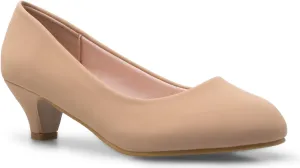 Women's Classic Closed Toe Kitten Heel Pumps | Dress, Work, Party Low Heeled