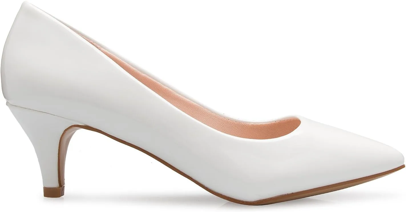 Women's Classic D'Orsay Closed Toe Kitten Heel Pump - Casual, Comfort