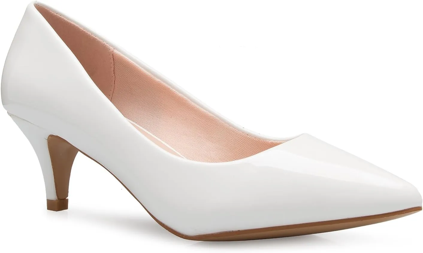 Women's Classic D'Orsay Closed Toe Kitten Heel Pump - Casual, Comfort