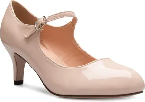 Womens Classic Low Mid Heels Mary Jane Pumps - Adorable Round Toe Vintage Retro Shoes
