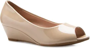 Womens Classic Open Toe Kitten Heel Wedges | Dress, Work, Party Low Heeled
