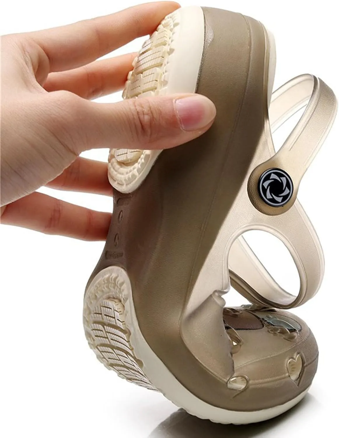 Women's Classic Transparent Garden Clogs Comfortable, Soft, and Non Slip Jelly Beach Sandals Outdoor Leisure Water Slippers