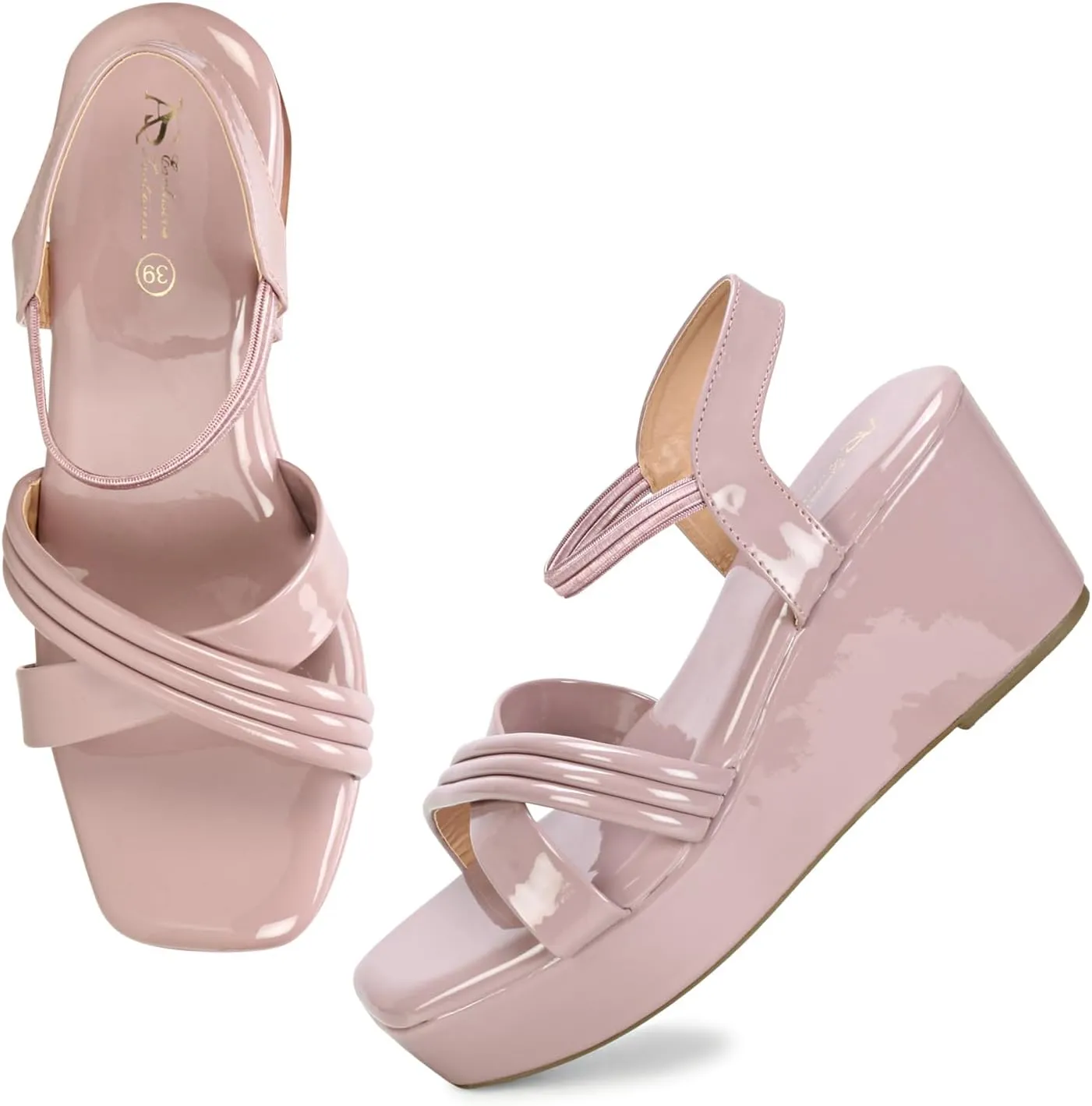 Women's Comfortable Sandals Wedges Heels with Ankle Strap | Open Toe Dressy Sandals for Casual, Formal, Office & Party Sandal