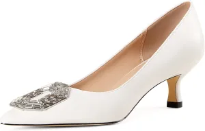 Women's Fashionable and Comfortable Single Shoes with Shallow Pointed Toe Thin Heel and Medium Heel