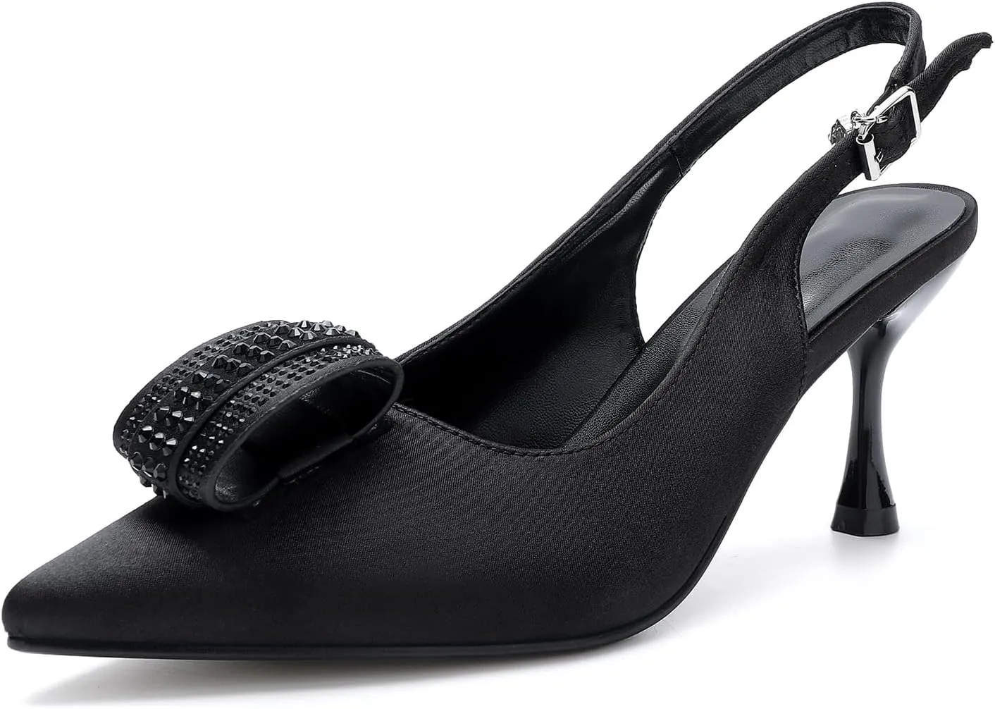 Women's Fine High Heel Pointed Toe Closed Toe Adjustable Ankle Strap Wedding Bridal Prom Shoes High Heels