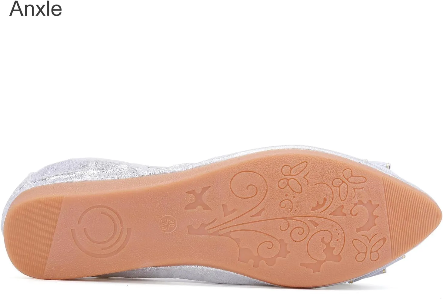 Womens Foldable Ballet Flats Bling Rhinestone Pointed Toe Comfort Slip On Walk Work Loafers Bridal Dress Shoes