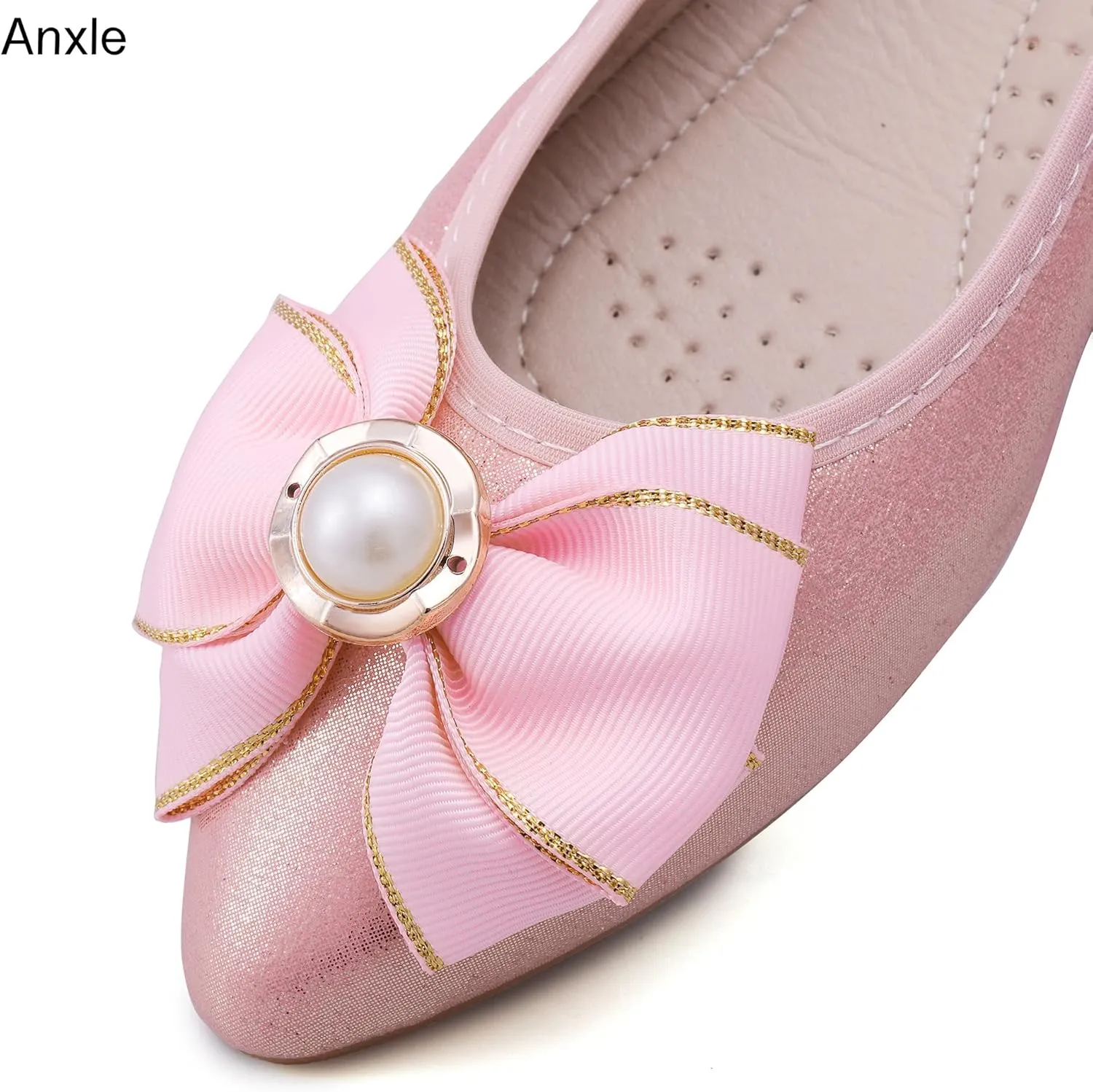 Womens Foldable Ballet Flats Bling Rhinestone Pointed Toe Comfort Slip On Walk Work Loafers Bridal Dress Shoes