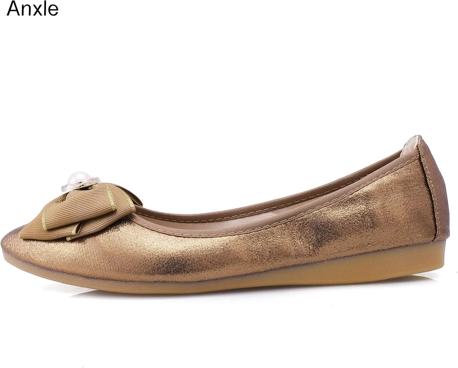 Womens Foldable Ballet Flats Bling Rhinestone Pointed Toe Comfort Slip On Walk Work Loafers Bridal Dress Shoes